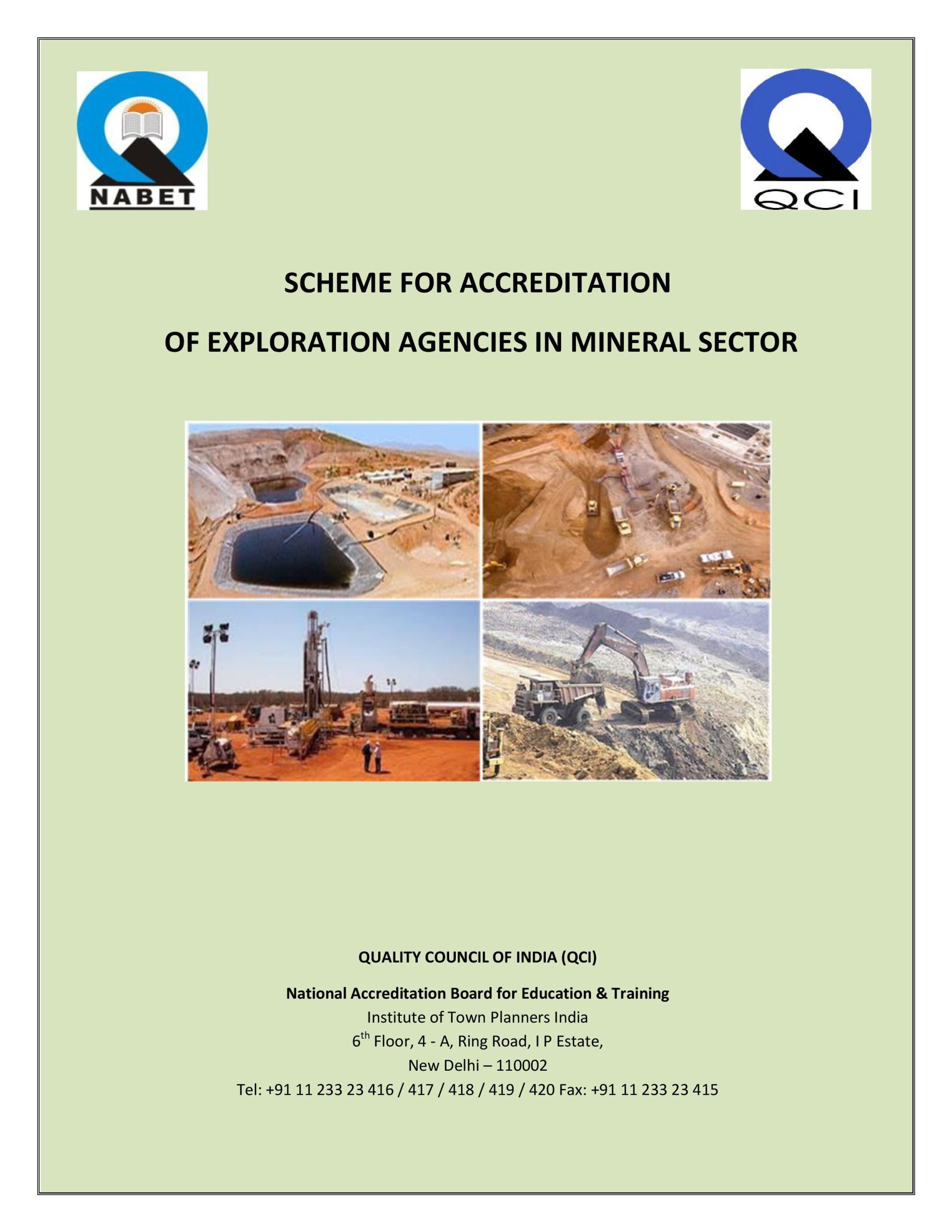 Cover page of Scheme For Exploration Agency For Mineral Sector