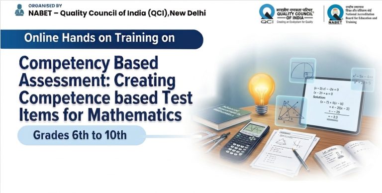 Online Hands on Training on Competency Based Assessment: Creating Competence based Test Items for Mathematics subject (grades 6th to 10th)